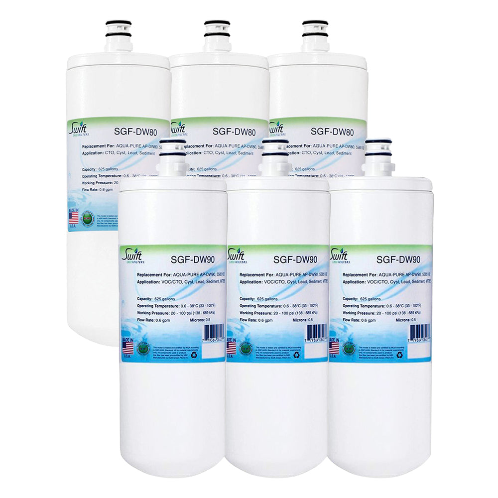 Swift Green's SGF-DW80 OEM Replacement with SGF-DW90 For 3M Aqua Pure AP-DW80