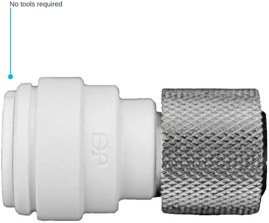 John Guest Speedfit PSEI6012U9 Push-fit Female Connector Reducing Coupling, 3/8 OD x 9/16 UNEF, 10-Pack