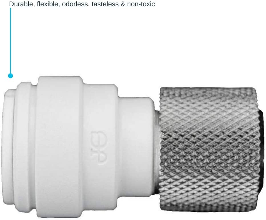 John Guest Speedfit PSEI6012U9 Push-fit Female Connector Reducing Coupling, 3/8 OD x 9/16 UNEF, 10-Pack