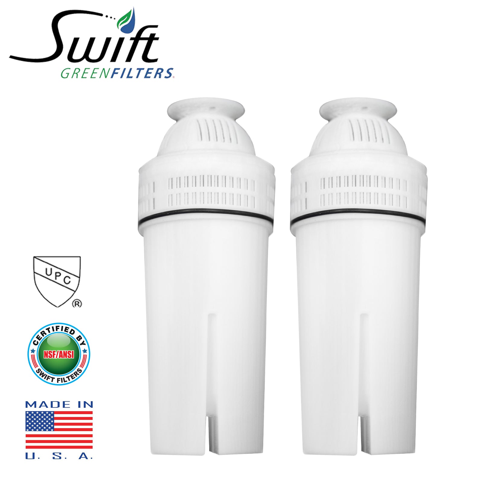 Swift Green Filters Brita Pitcher Water Filtration Replacement Filter, White SGF-B-P -CTO