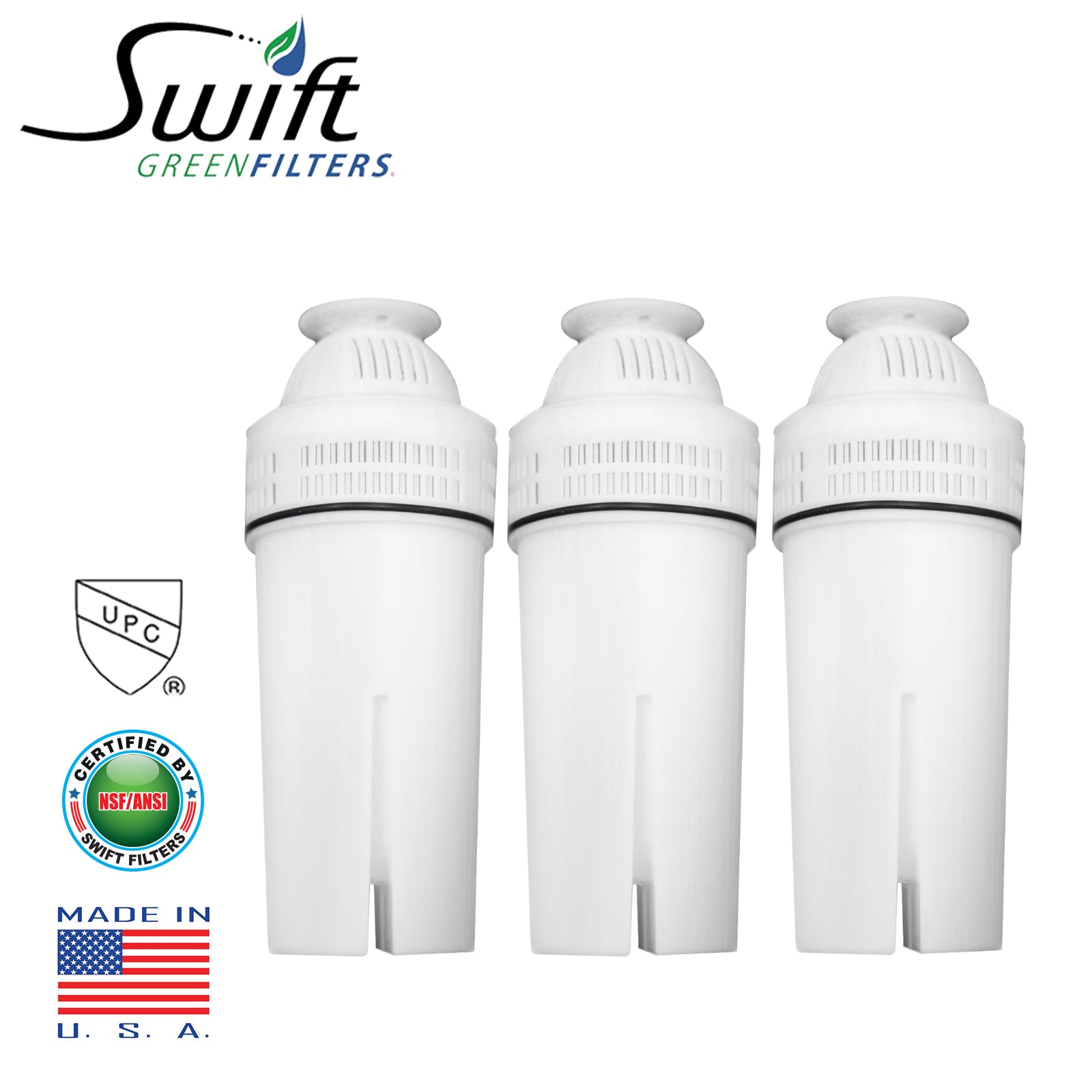 Swift Green Filters Brita Pitcher Water Filtration Replacement Filter, White SGF-B-P -CTO