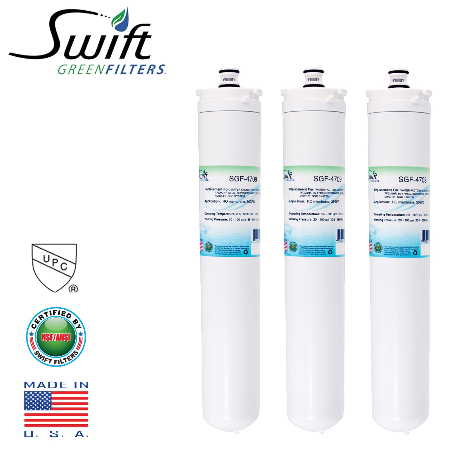 Replacement for 3M Water Factory 66-4709G2 Filter by Swift Green Filters SGF-4709