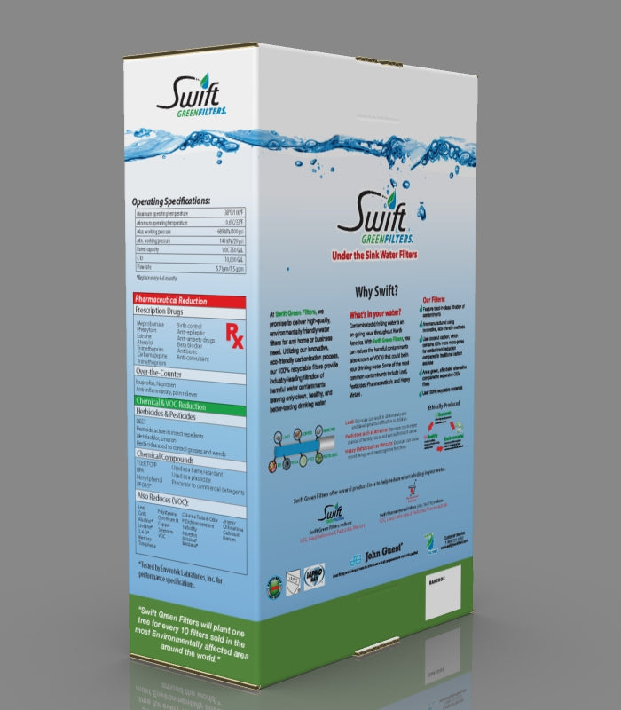 SGF3-17MAX-Rx-2 (Double Candle System)  Multi stage Under the Sink System with ultra high Capacity,Direct Connect Fittings-Removes Pharmaceutical ,VOC, Chlorine,Arsenic, Lead,Heavy metals,CTO and Sediment