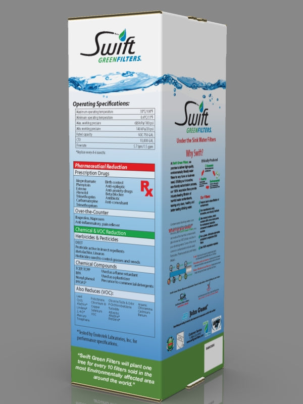 SGF3-17MAX-Rx (Single Candle System) Under the Sink System with ultra high Capacity,Direct Connect Fittings-Removes Pharmaceutical ,VOC, Chlorine,Arsenic, Lead,Heavy metals,CTO