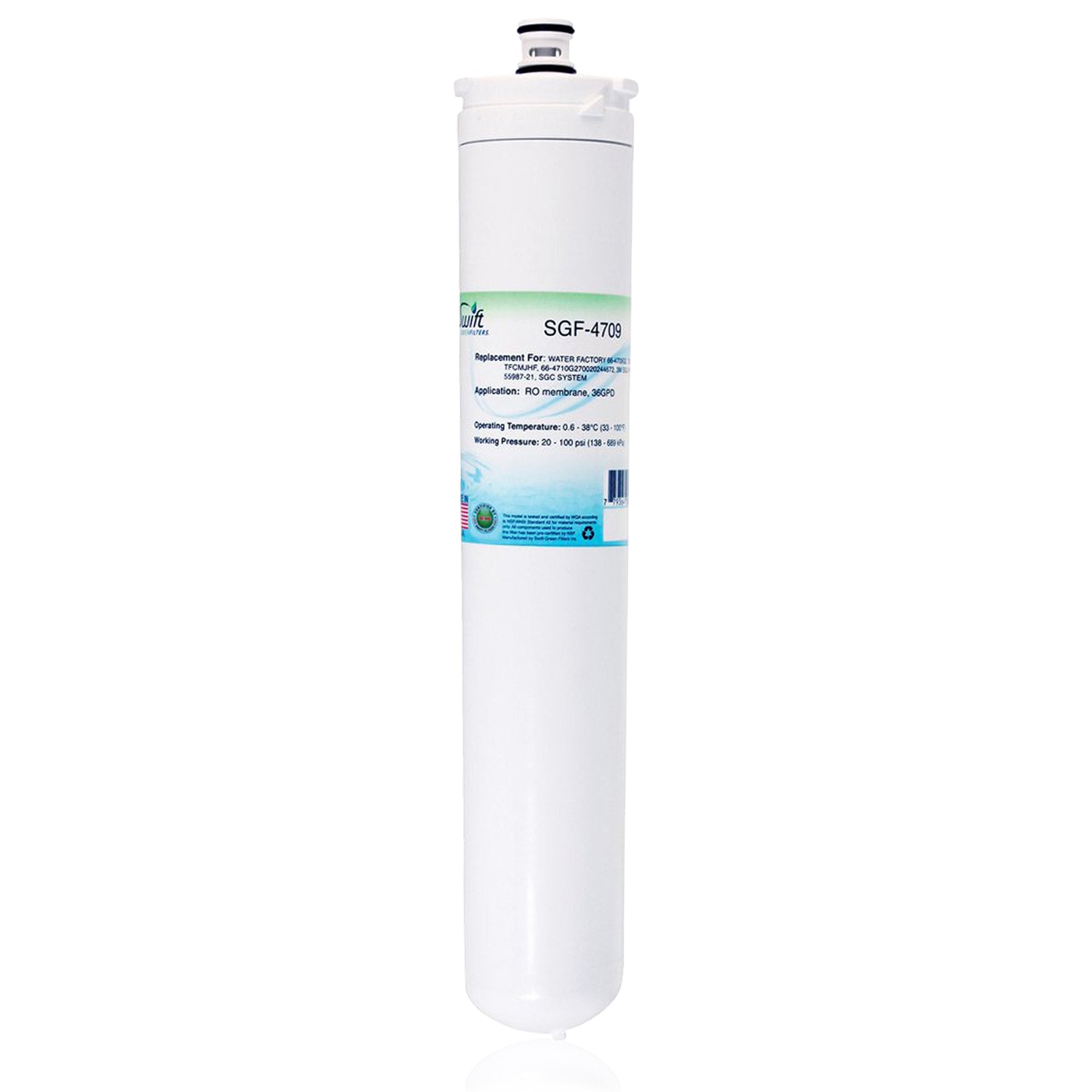 Swift Green Filters SGF-4709 Compatible Commercial Water Filter for 66-4709G2, 70020043306, TFCMJHF, 66-4710G270020244672.